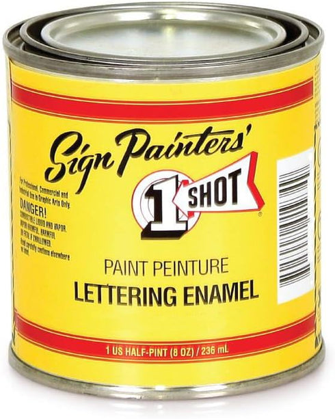 1 Shot Lettering Enamel 104-L (Bright Red) 8 Ounce...