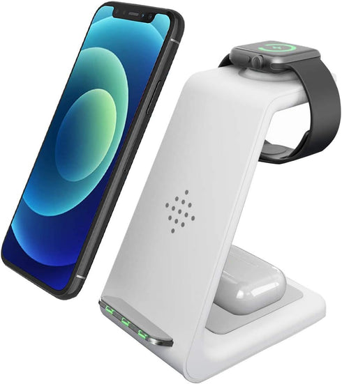 Wireless Charger iPhone,3 in 1 Fast Wireless Charging Station Stand Dock for Apple Watch Ultra/8/7/6/SE/5/4/3/2,Airpods Pro,iPhone 15/15 Pro Max/1...