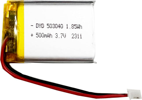 503040 Battery 3.7v 500mAh Lithium Polymer Rechargeable Battery with JST Connector for Household Appliances...