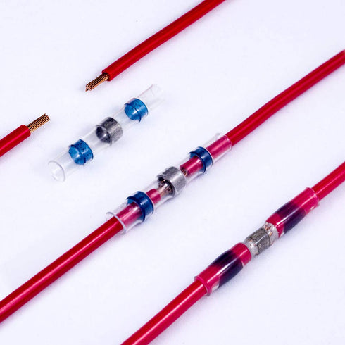 250 pcs Solder Seal Wire Connectors Kit, Waterproof Self-Solder Heat Shrink Butt Connectors Insulated Electrical Solder Stick Terminals...