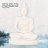 AUNMAS Buddha Meditation Statue, Small Sitting Sandstone Carving Harmonious Figurine for Home Office Desktop Decoration, White 4.3Inch...