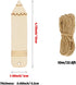 Whaline 50Pcs Back to School DIY Craft Cutout Wooden Pencil Shaped Hanging Ornaments with Hemp Rope for First Day of School Classroom Party Decora...