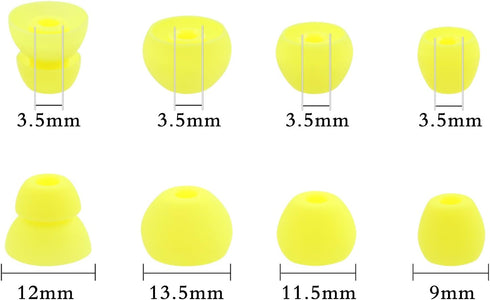 ALXCD Ear Tip for BeatsX in-Ear Headphone, 4 Pair SML & Double Flange Durable Soft Silicone Replacement Ear Bud Eartip, Fit for Beats by Dr. Dre B...