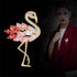 Rhinestone Flamingo Brooch Pin for Women Girls Fashion Crystal Delicate Animal Brooch Lapel Pins Elegant Dress Accessories Jewelry Gift Corsage fo...