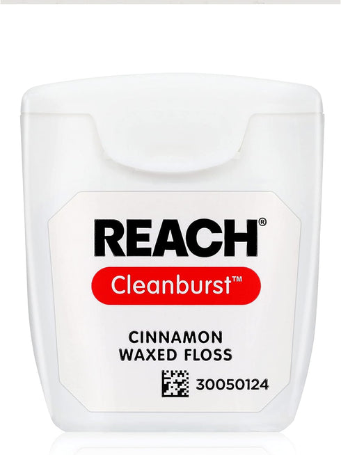 REACH Waxed Dental Floss, Cinnamon, Plaque Remover, Shred Resistant, Extra Wide Cleaning, Gentle on Gums & Teeth, PFAS-Free, Oral Care, For Adults...