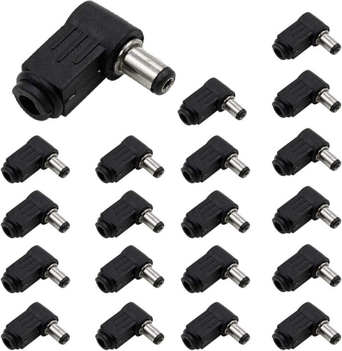 Luomorgo Right Angle 5.5 x 2.1mm/0.22 x 0.08 inch DC Socket Jack Charger Power Plug Solder 20pcs...