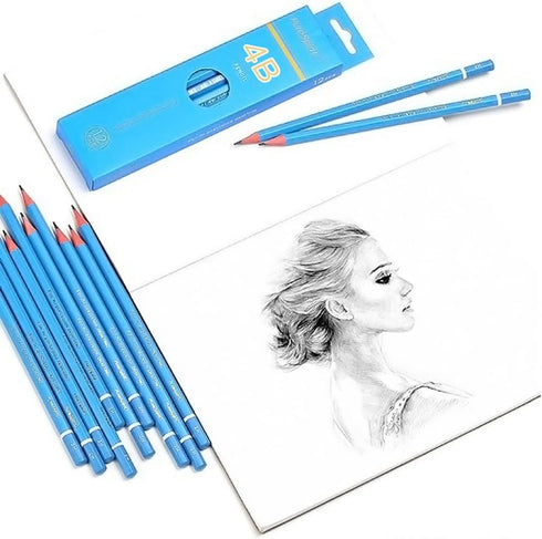 Sketch Pencils for Drawing 4B, 12pcs Professional Art Drawing Pencils for Shading, Sketching & Doodling | Graphite Pencil for Artists & Beginners...
