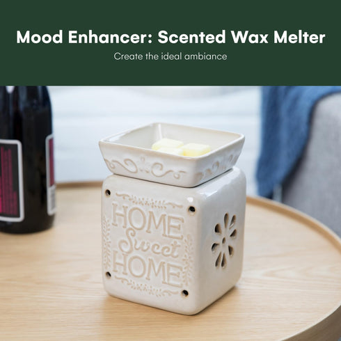 VP Home Wall Plug-in Wax Warmer for Scented Wax Ceramic Home Sweet Home Electric Home Fragrance Warmer for Essential Oils Candle Wax Melts and Tar...