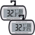 Refrigerator Thermometer Digital Fridge Freezer Thermometer with Magnetic Back Large LCD, No Frills Easy to Read (Black-2 Pack)...