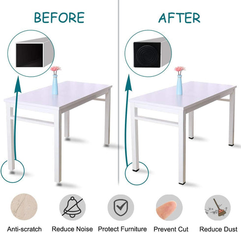 uxcell M8 Leveling Feet 50 x 50mm Square Insert Adjustable Furniture Glide 2 Sets...