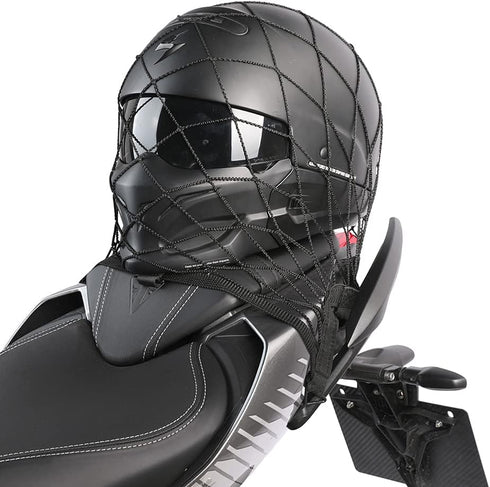 Rhinowalk Motorcycle Luggage Net Cargo Net Helmet Luggage Net with Adjustable Metal Hooks for Motorcycles and Bicycles...