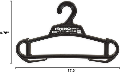 Rhino Tough Hook Heavy Duty Clothes Hangers – USA-Made Military Grade Coat Hanger for Body Armor & Jacket – 200-lb Capacity Suit Hangers for Heavy...