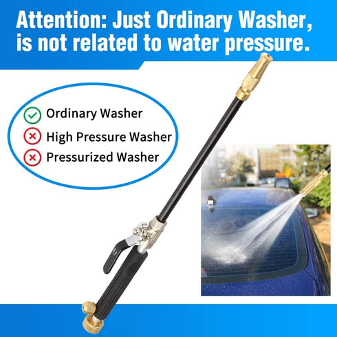 Portable Hydro Jet High Pressure Power Washer Gun Pressure Washer Wand Extension, Hydrojet Pressure Washer Gun with 3 Hose Nozzles - High Pressure...