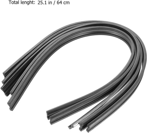 BESPORTBLE Black Windshield Wiper Blades Refills Replacement Car Vehicle Insert Rubber Strips for Wipers 10 Pieces 6mm...