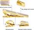 Mother of Pearl Tie Clips for Men, TAIGRAMA Gold Tie Clip for Regular Ties and Skinny Ties, Tie Bar and Tie Pin Suitable for Wedding Anniversary B...