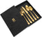 Kitchen Utensil Stainless Steel Cutlery Set 5 Pieces - (2 Spoons, 2 Forks and 1 Knife) (Gold)...