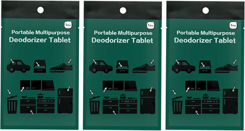 3 Pcs Micro Copper Charcoal Air Purifying Bag, Activated Charcoal Bags Odor Absorber Deodorizer Tablet for Drawer Closet Car Shoe Effectively Remo...
