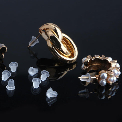 Clear Earring Back 4mm Silicone Clear Earring Clutch Safety Backings 2000 Pieces...