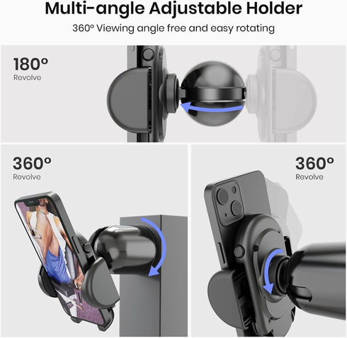 MiiKARE Gym Accessory Magnetic Phone Holder for Videos, Universal Magnetic Phone Mount for Gym Golfcart Phone Holder 360Degree Angle Adjustable, H...