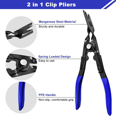3-Piece Trim Removal Tool, Trim Removal Tool Set, Car Pry Tool Kit, Car Panel Door Audio Trim Tool Kit, Bumper Clips, Puller Retainer, Fastener Cl...