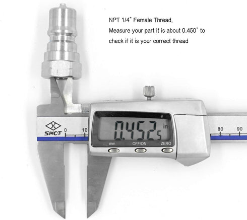 1/4" NPT Thread ISO-B Hydraulic Quick Disconnect Coupler Tractor Quick Coupling with Dust Caps...