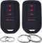 GFDesign 2 Pcs Silicone 4 Buttons Key Fob Cover Remote Case Keyless Protector Compatible with Honda Accord Civic Crosstour CR-V CR-Z HR-V Odyssey ...