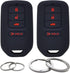 GFDesign 2 Pcs Silicone 4 Buttons Key Fob Cover Remote Case Keyless Protector Compatible with Honda Accord Civic Crosstour CR-V CR-Z HR-V Odyssey ...