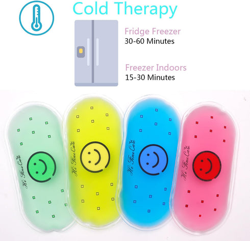 Small Ice Packs, Gel Ice Packs for Injuries Hot & Cold Ice Packs Bulk Reusable Gel Bead Ice Pack Cold Compress for Pain Relief (4 Count (Pack of 1...