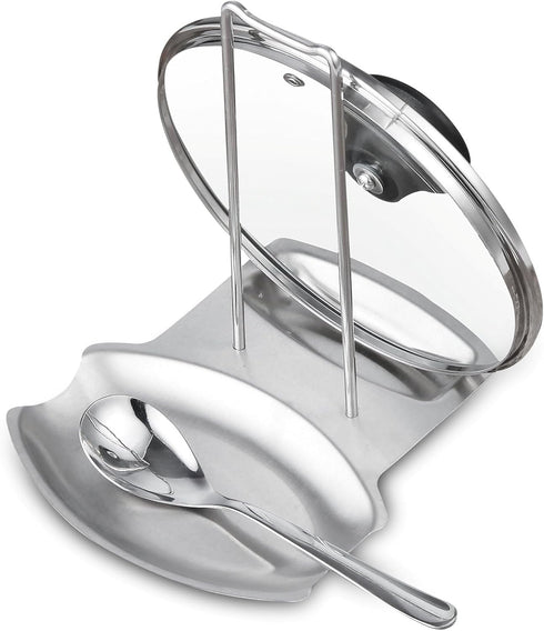 Cook N Home Stainless Steel Spoon and Lid Rest Stand Holder Rack...