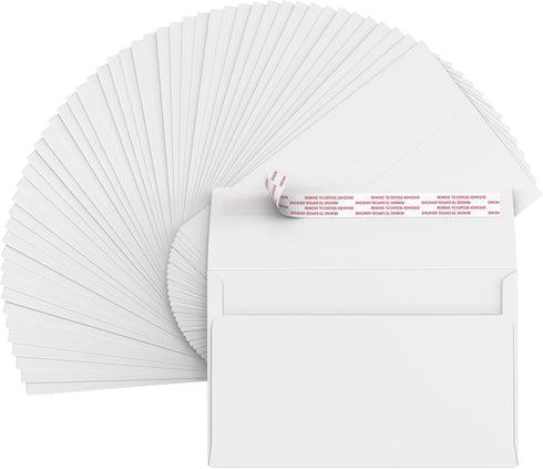5x7 Envelopes for Invitations, A7 Printable Self Seal Envelopes for 5x7 Cards, Photos, Wedding, Birthday, Postcards, Graduation, Parties, 5.25 x 7...