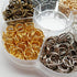 Chenkou Craft 1 Box 6 Colors 1200pcs Open Jump Ring & Ring Jewelry Keychain Making with 1 pc Jump Ring Open/Close Tool and 1 pc Clear Box (8mm)...