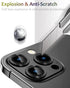 Metal Camera Lens Protector for iPhone 13 Pro Max & iPhone 13 Pro Metal Camera Cover Tempered Glass Screen Protector 9H Anti-Explosion iPhone 13 P...