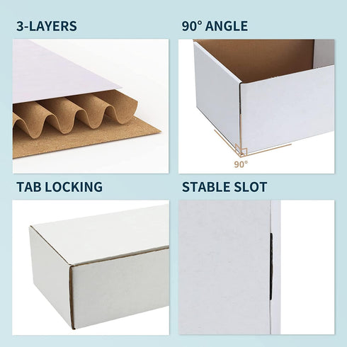 Cardboard Boxes for Trading Cards,Baseball,Football,Basketball,Hockey, Sportscards,Trading Card Storage Box for Toploader full lid-Corrugated Card...