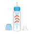 Dr. Brown's Anti-Colic Options+ Narrow Sippy Bottle Starter Kit, 8oz/250mL, with Level 3 Medium-Fast Flow Nipple and Soft 100% Silicone Sippy Spou...