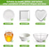 300Pcs Reusable Elastic Food Bowl Storage Covers, Sublaga Bowl Covers, Dish Plate Covers, Alternative to foil, Plastic Wrap,BPA Free...
