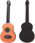 E-outstanding 2PCS Miniature Guitar Wooden Base Guitar Dollhouse Mini Musical Instrument Photo Props Doll House Model Home Decoration...
