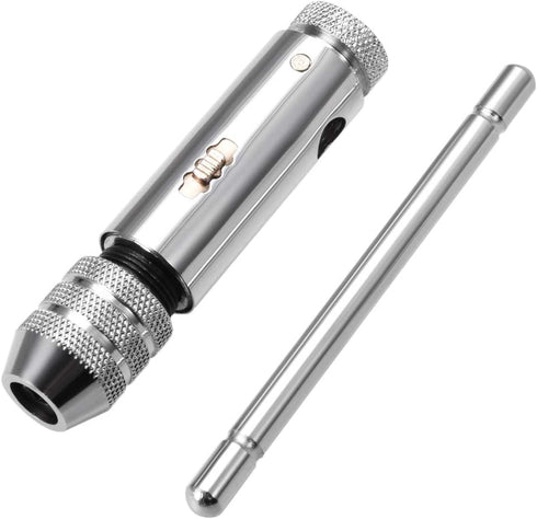 uxcell Adjustable Ratchet Tap Wrench T-Handle, for Metric M5-M12 Thread Taps, Ratcheting T Handle Holder Reamer Hand Tapping Tool for Machinist Re...