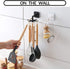 Aosome Under Cabinet Utensil Holder Hanger Hook for Kitchen and Bathroom 2 Pack Black & White...