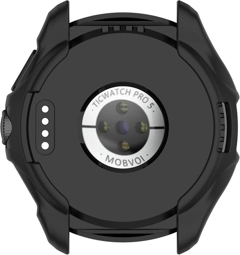 Fit for Ticwatch Pro 5 Case Cover, Scratch-Resistant Soft Durable TPU Clear Protective Cover Bumper Frame Protector Case Accessories for Ticwatch ...