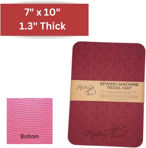 Madam Sew Sewing Machine Pedal Mat | No Slip Rubber Keeps Pedal in Place | Sewing Accessory | 7” x 10”......
