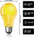 LED Bug Light Bulbs Outdoor 4 Pack,Dimmable 9W Amber Yellow Bug Light Bulbs Replace up to 60W, A19 Bug Lights for Outside, Bedroom, Hallway Porch ...