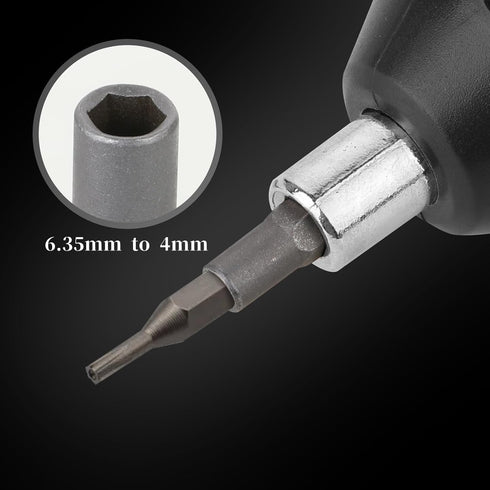 4 pack Screw Driver Bit Adapter, 6.35mm 1/4" Insert Bit adapter 4mm Screwdriver Micro Bit Holder Magnetic Hex Socket Shank Screwdriver Bit Adapter...