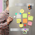 Magnetic Bulletin Strips 5PCS Self Adhesive Frameless Stainless Iron Bulletin Board Bar with 10 Magnetic Buttons for Memo Photo Notes Office Schoo...