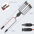 Solar Panel Connector 6 in 1, Solar Extension Cable Connector Kit XT60 Extension Cable, Anderson and 4 DC Ports(DC7909,DC6530,DC5521,DC35135) Sola...