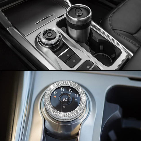 LECART for Ford Explorer Accessories Bling 2020 2021 2022 Crystal PRND Gear Shift Switch Knob Cover Auto Interior Decoration Trim Glitter Sticker ...