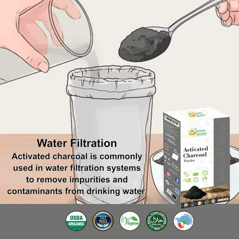 Activated Charcoal Powder Food Grade Natural Detoxifier for Digestive Health, Teeth Whitening, Face Masks, Natural Detoxification and Bug Bite Rel...