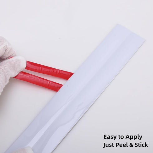 Multifunctional Wall Molding Trim & Corner Guards & Caulk Strip, Apply in Table Edge Door Frame Baseboard for Protection and Decoration, Shiny Whi...