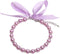 Dog Cat Pearls Necklace Collar with Bling Accessories and Ribbon Bow Pet Puppy Jewelry for Female Dogs Cats Small Medium (M, Purple)...