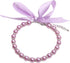 Dog Cat Pearls Necklace Collar with Bling Accessories and Ribbon Bow Pet Puppy Jewelry for Female Dogs Cats Small Medium (M, Purple)...