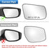 Passenger Side Mirror Replacement Glass for Nissan Altima Sentra 2013 2014 2015 2016 2017 2018, Right Side Mirror Glass, Rear View Convex Mirrors ...
